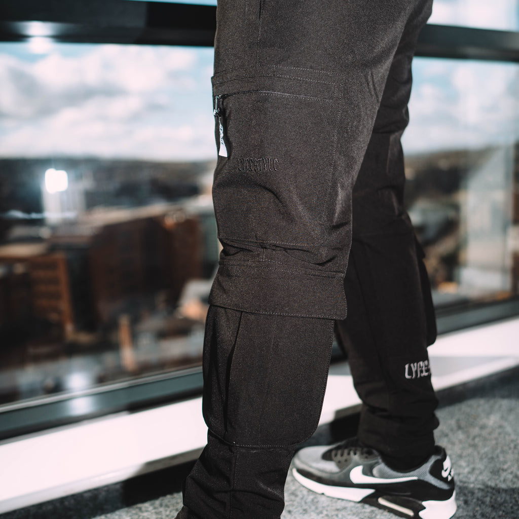 LUXE CARGO PANTS - BLACK